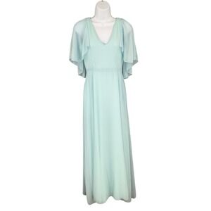 sachin and babi light blue dress Chiffon Frill Wrap Maxi Bridesmaid Dress Frill Wrap Detail Chiffon Maxi  Bridesmaid Dress Buy Boohoo Chiffon main image 0